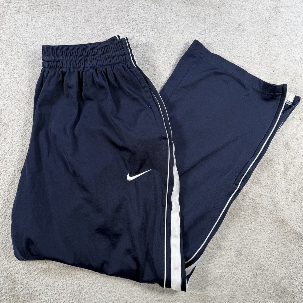 Nike Navy Blue & White Track Pants Sweatpants